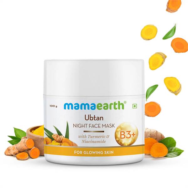 Ubtan Night Face Mask with Turmeric and Niacinamide for Glowing Skin